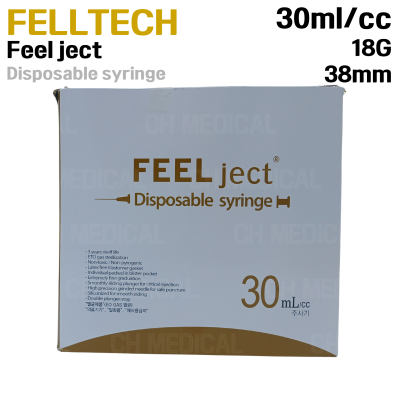 FEELTECH) FEELject Disposable Syringe 30ml 18G 38mm (50ea)