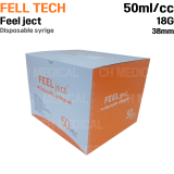 FEELTECH) FEEJject Disposable Syringe 50ml 18G 38mm (25ea)