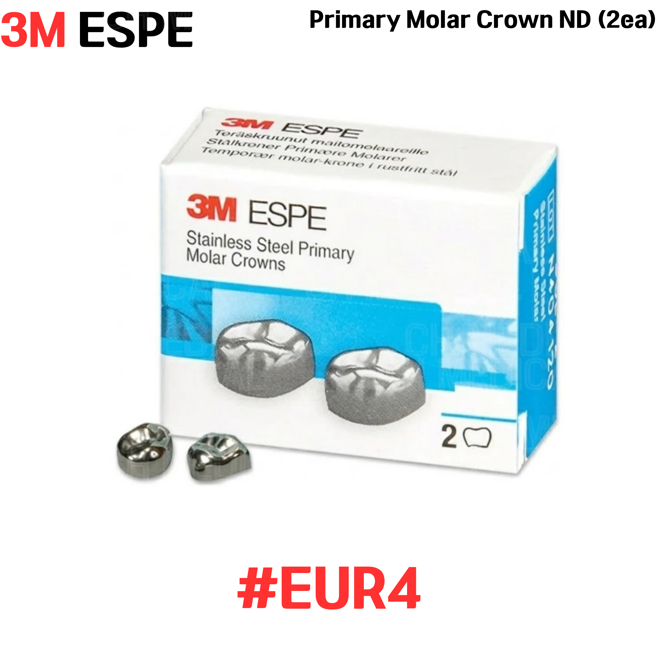 3M) Primary Molar Crown ND #EUR4 (2ea)