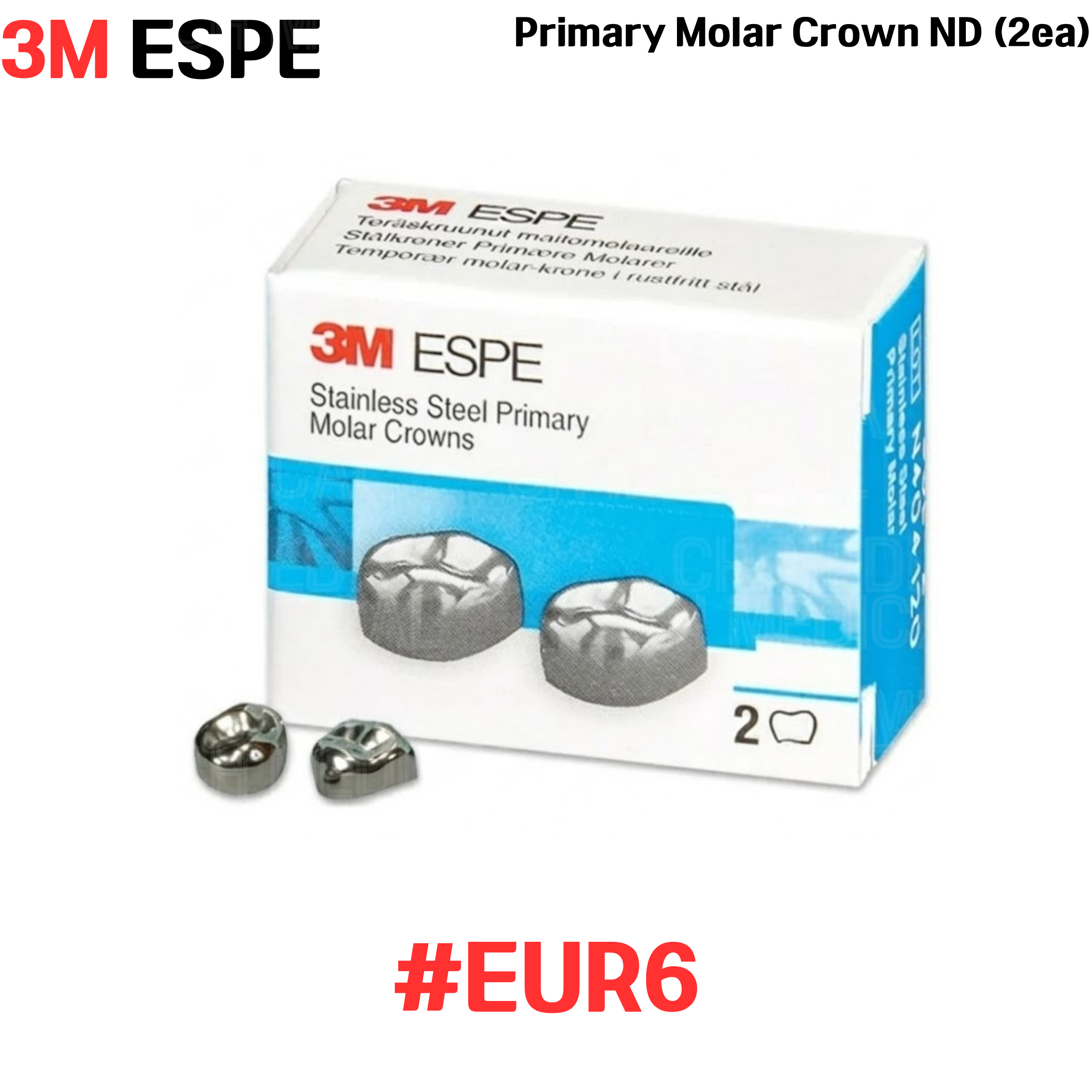 3M) Primary Molar Crown ND #EUR6 (2ea)
