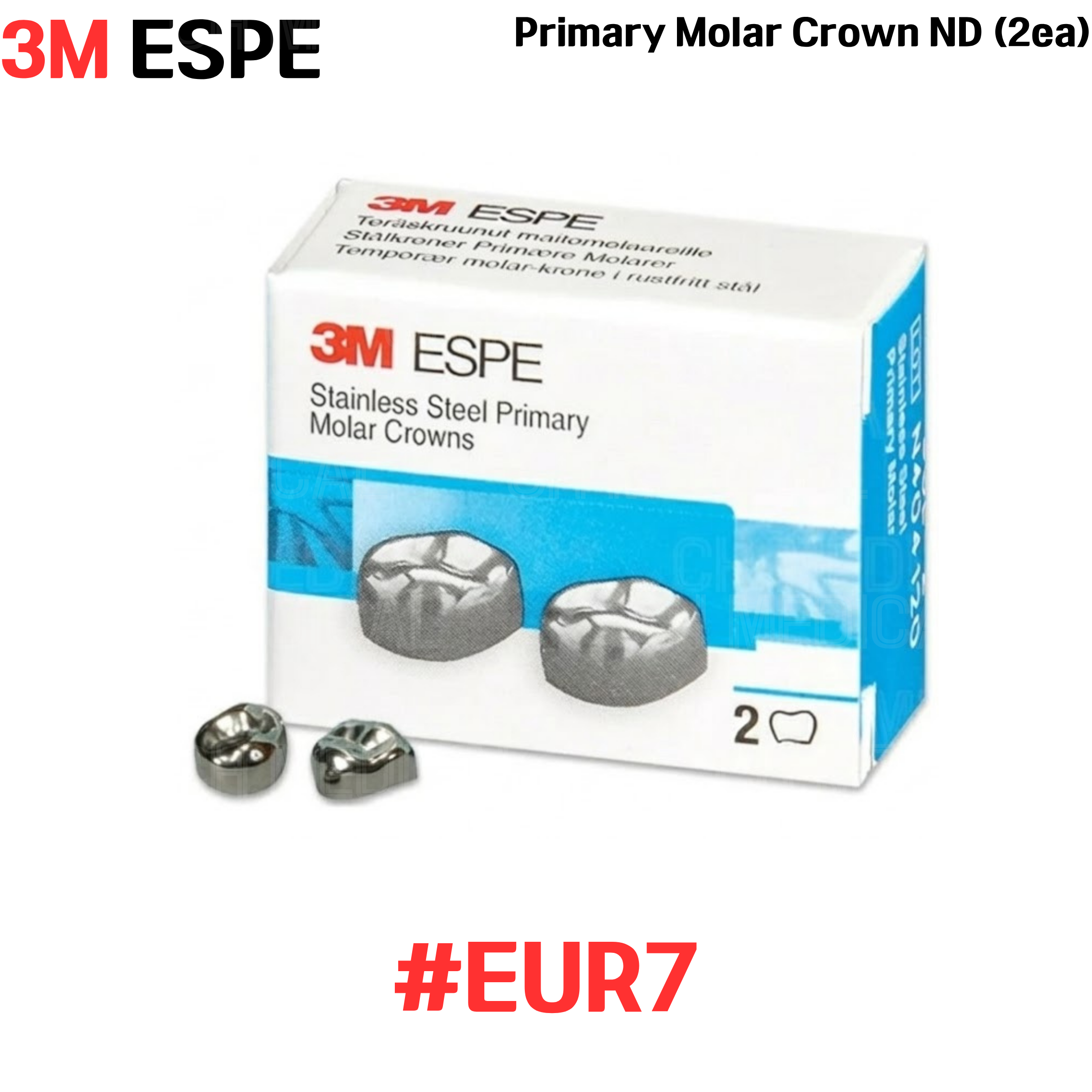 3M) Primary Molar Crown ND #EUR7 (2ea)