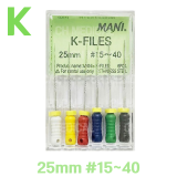 MANI) K-File 25mm #15~40 (6ea)