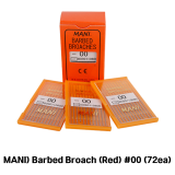 0016-0275 MANI) Barbed Broach (Red) #00 (72ea)