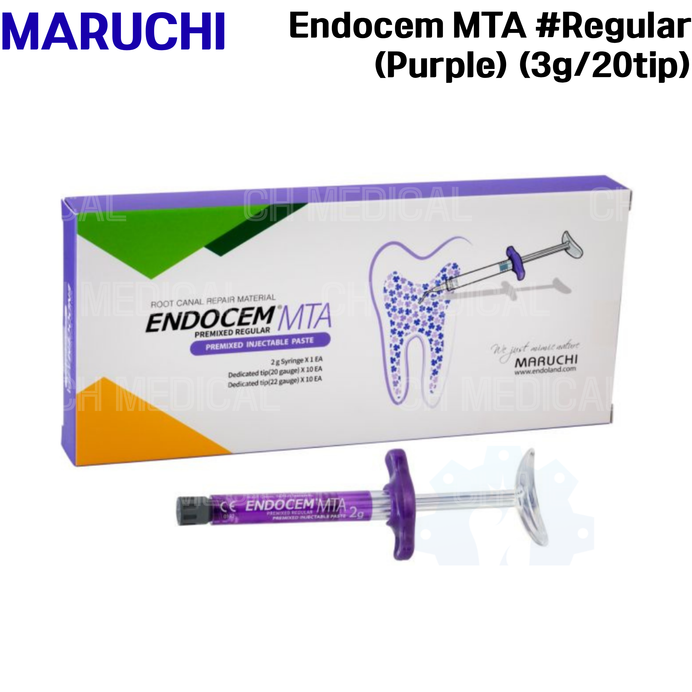 MARUCHI) Endocem MTA #Regular (Purple) (3g/20tip)