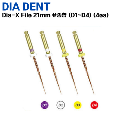 DIADENT) Dia-X File 21mm #종합 (D1~D4) (4ea)